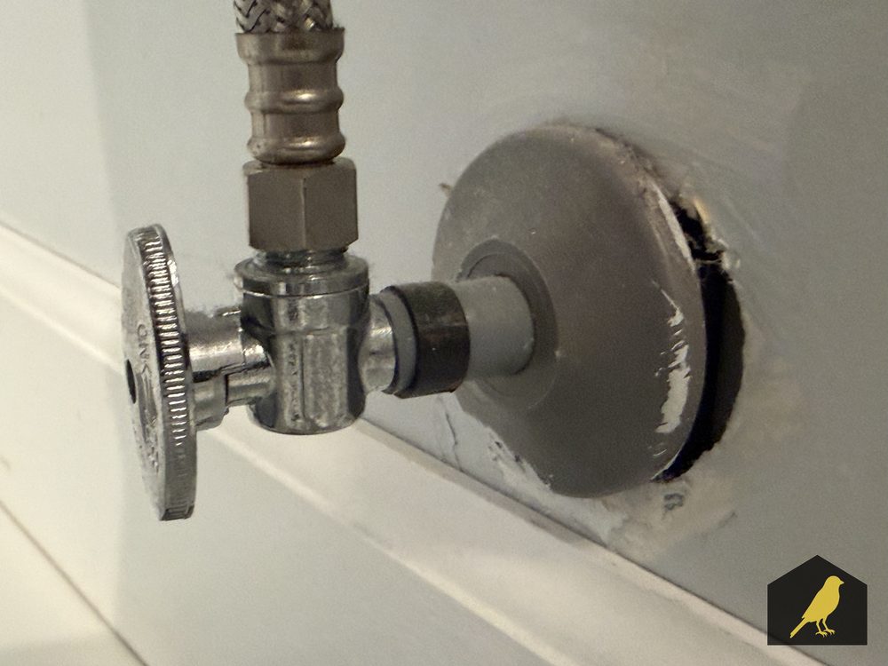 Polybutylene stub-out at a supply valve