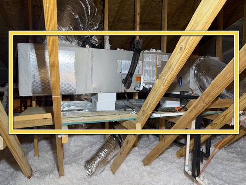 HVAC platform bearing on truss web members